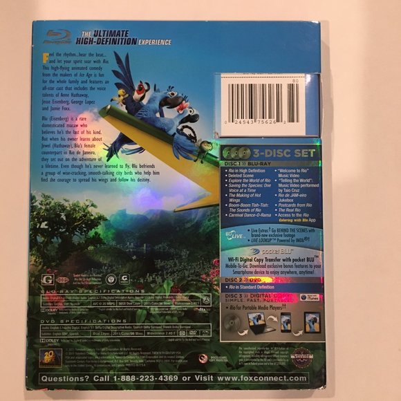 20th Century Fox RIO Blu-Ray & DVD Set - Picture 5 of 6